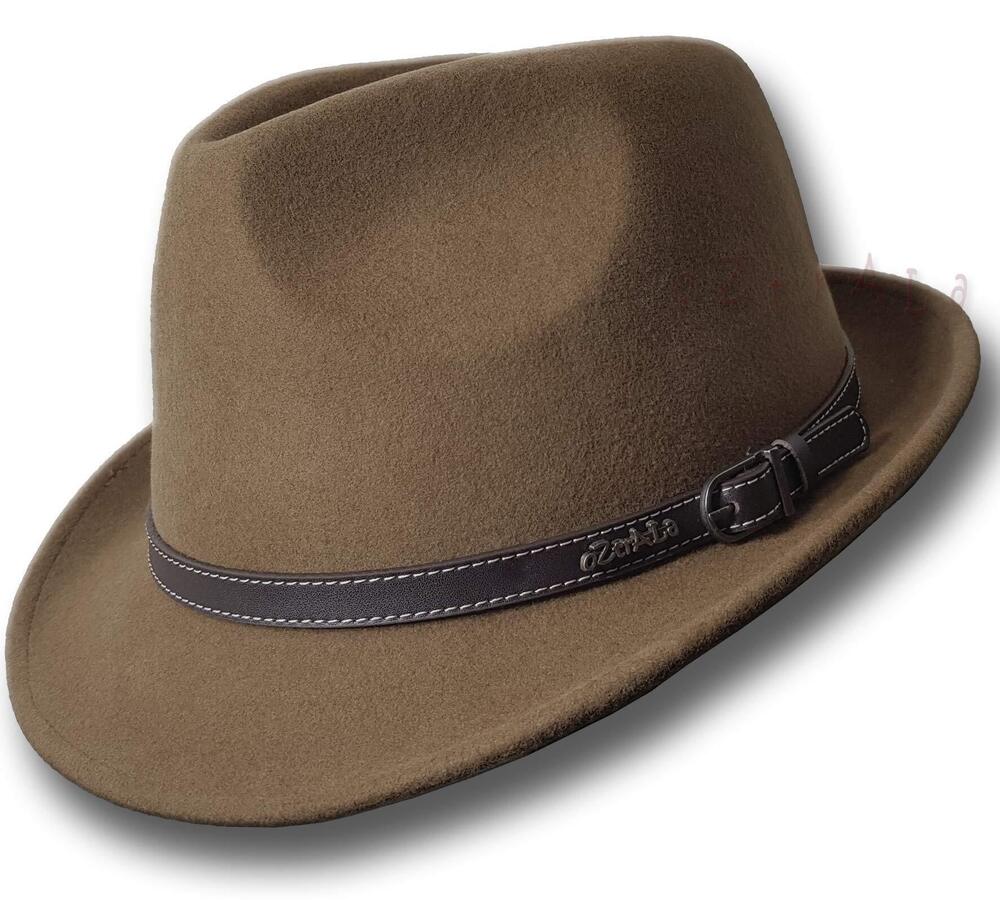 4575 Trilby Felt Hat Australian Wool Leather Band Fedora Fur / Bucket HW03